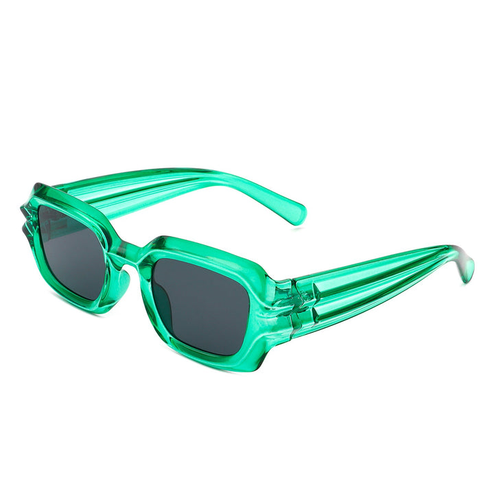 Prismite - Square Geometric Retro Irregular Thick Frame Fashion Sunglasses-8