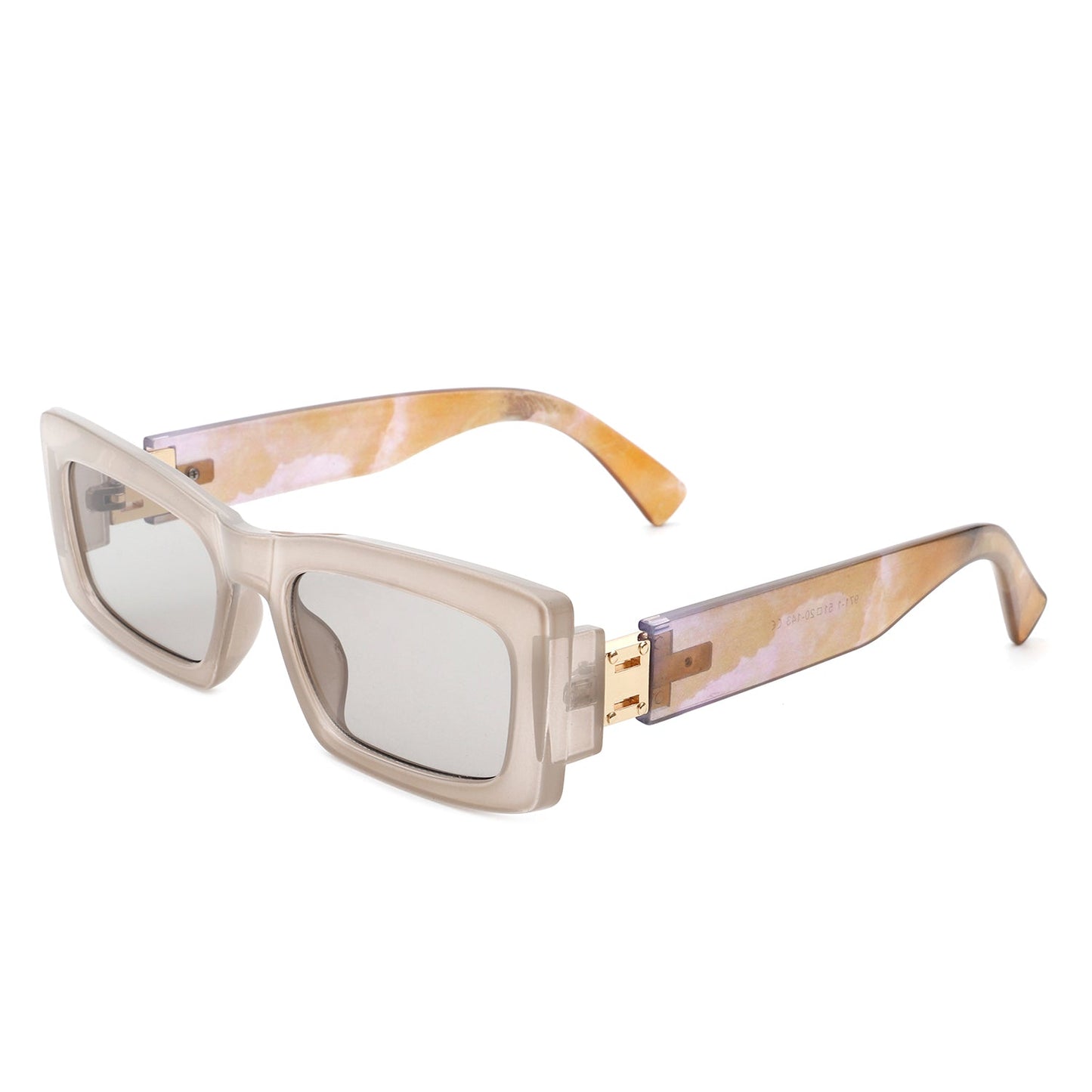 Illumyne - Retro Narrow Rectangle Flat Top Slim Fashion Sunglasses-6