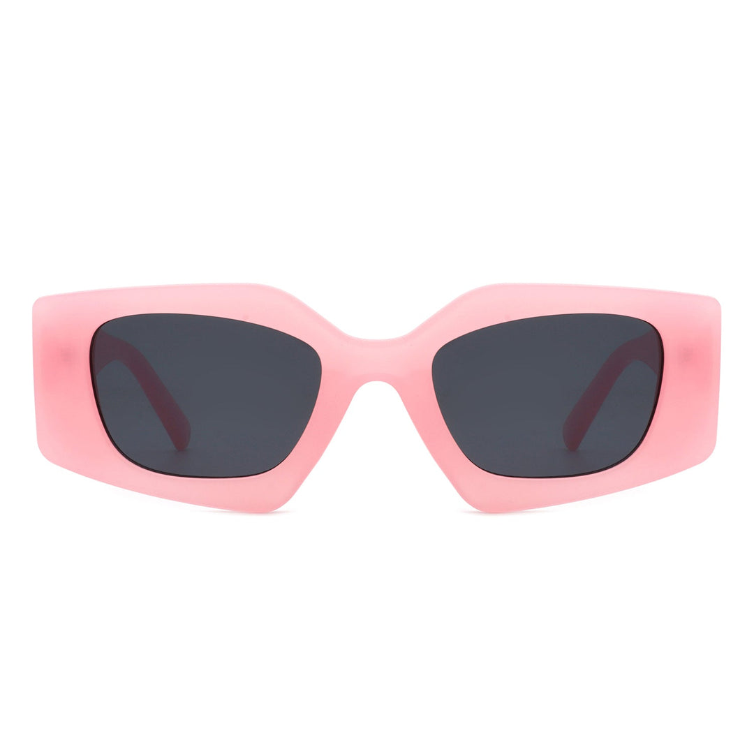 Oceanova - Square Retro Geometric Fashion Sunglasses-8