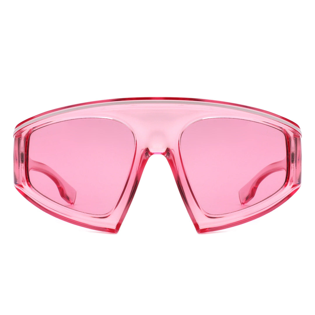 Bramble - Oversize Futuristic Square Women Fashion Sunglasses-8