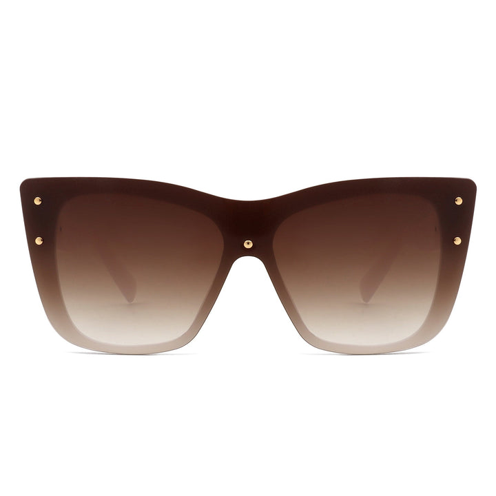 Windborn - Women Retro Square Tinted Cat Eye Fashion Sunglasses-9