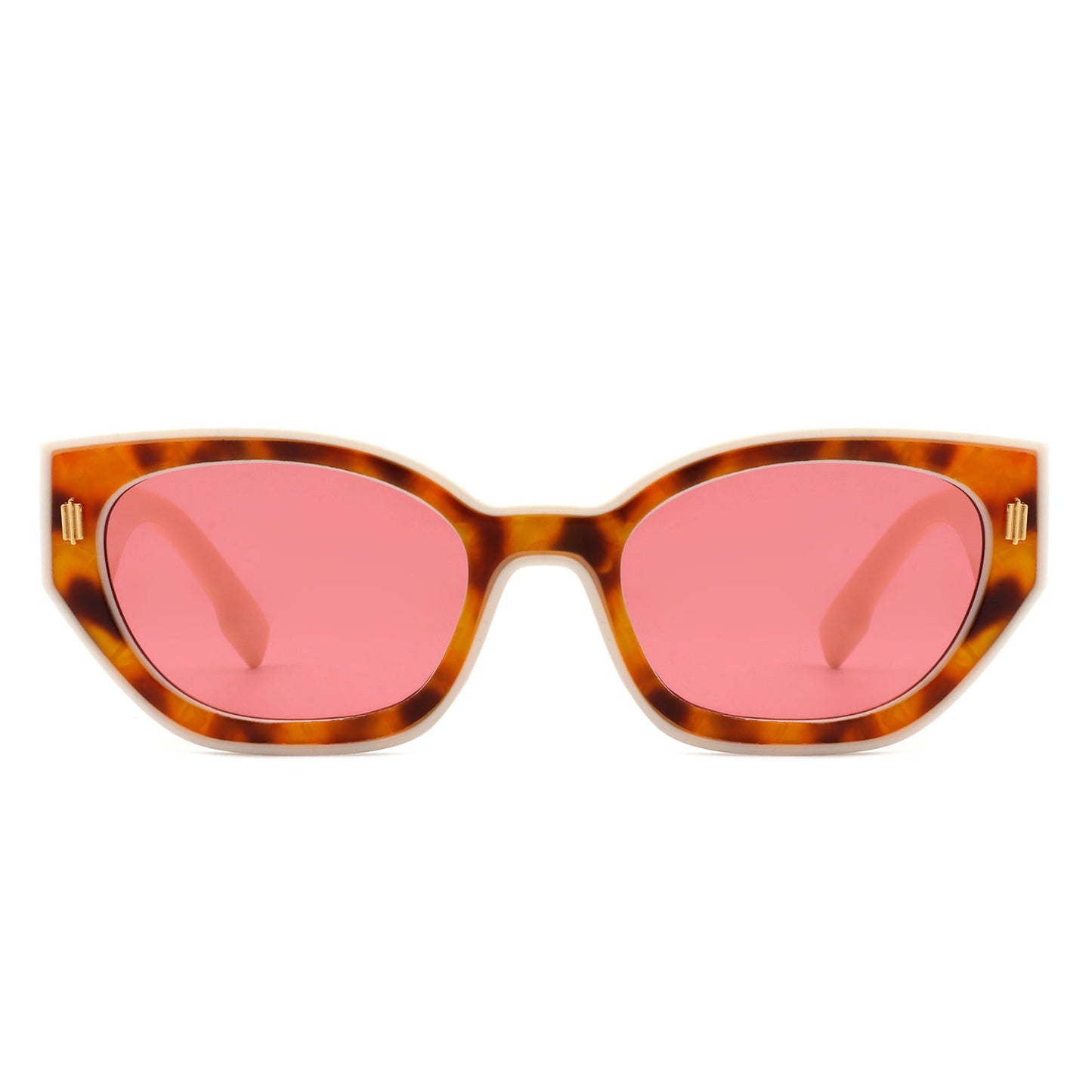 Dawnmist - Geometric Retro Round Irregular Narrow Cat Eye Sunglasses-9