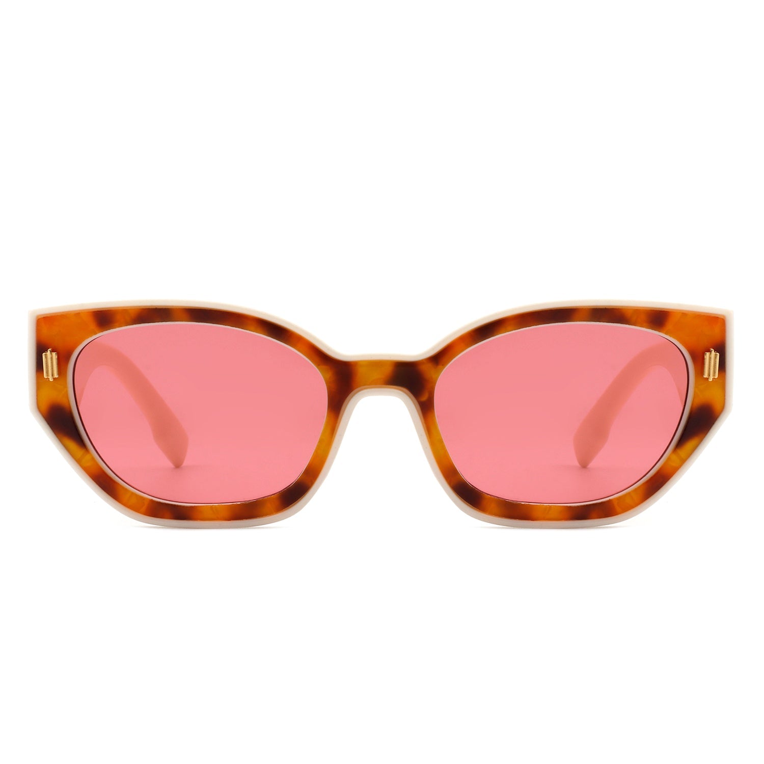 Dawnmist - Geometric Retro Round Irregular Narrow Cat Eye Sunglasses-9