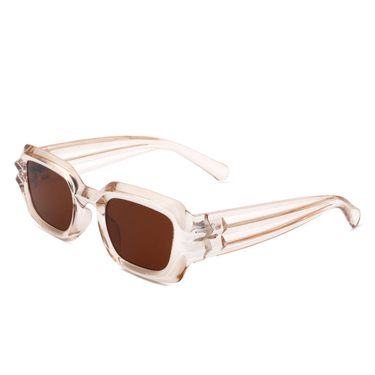 Prismite - Square Geometric Retro Irregular Thick Frame Fashion Sunglasses-0
