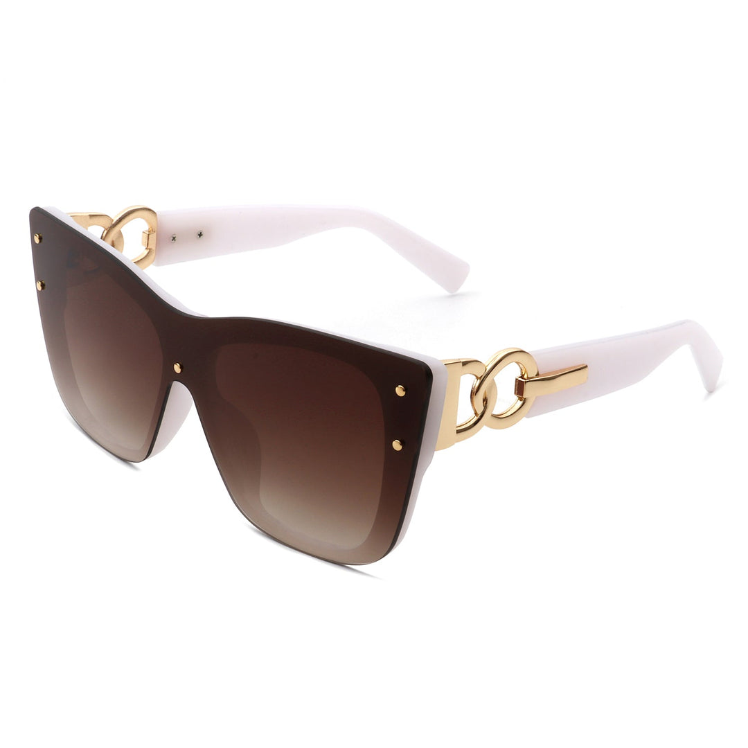 Windborn - Women Retro Square Tinted Cat Eye Fashion Sunglasses-8