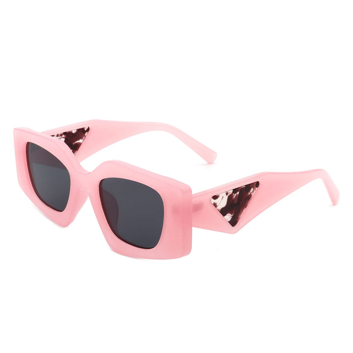 Oceanova - Square Retro Geometric Fashion Sunglasses-9
