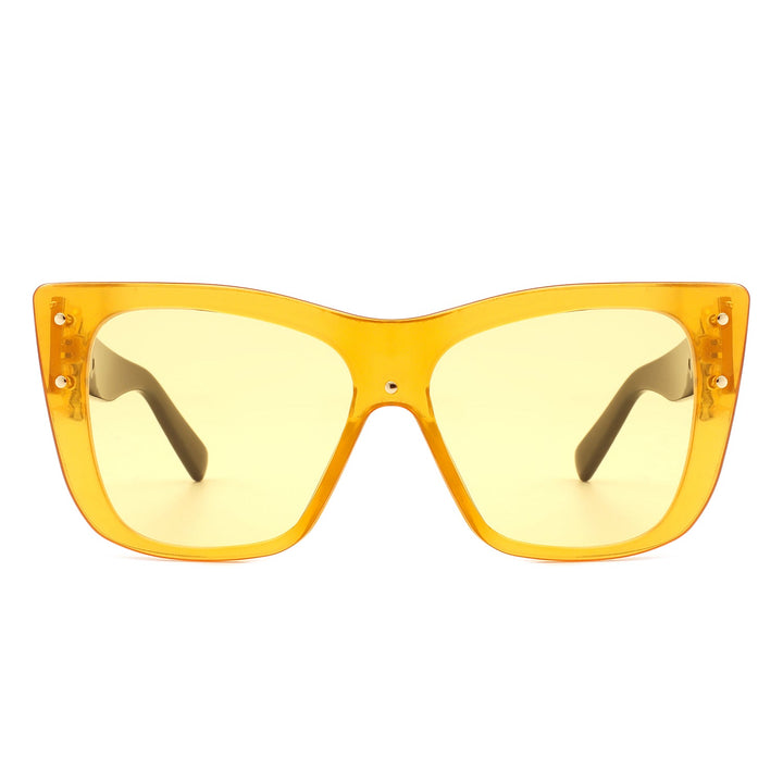 Windborn - Women Retro Square Tinted Cat Eye Fashion Sunglasses-11