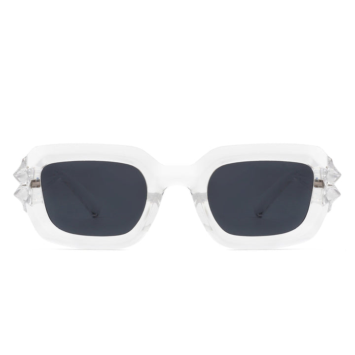 Prismite - Square Geometric Retro Irregular Thick Frame Fashion Sunglasses-11