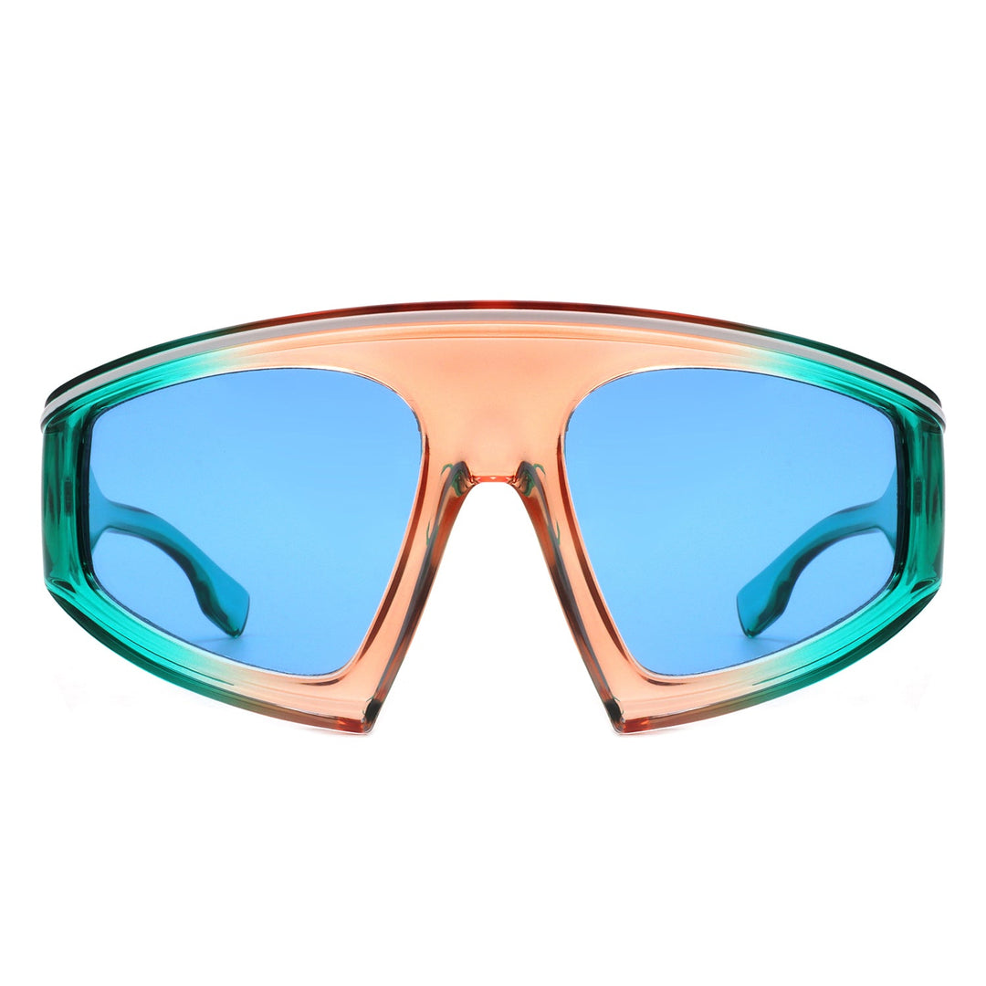Bramble - Oversize Futuristic Square Women Fashion Sunglasses-10