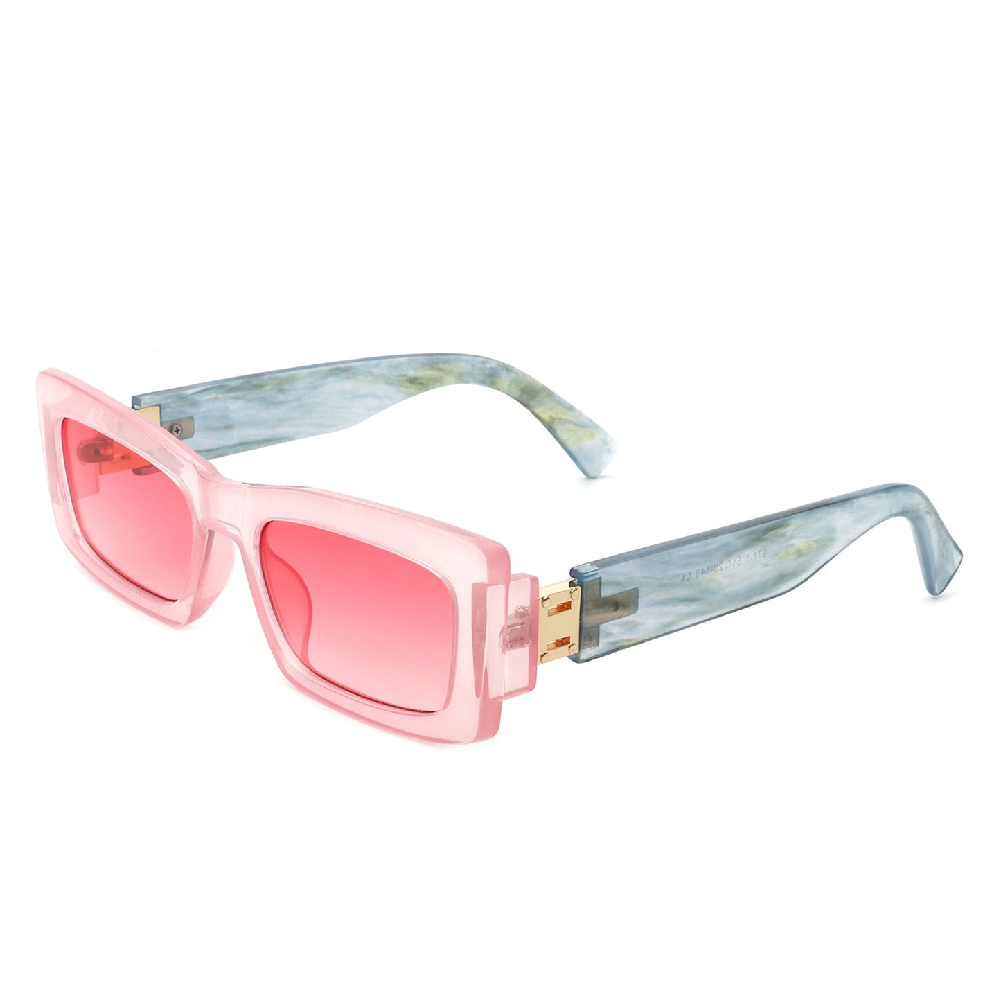 Illumyne - Retro Narrow Rectangle Flat Top Slim Fashion Sunglasses-10