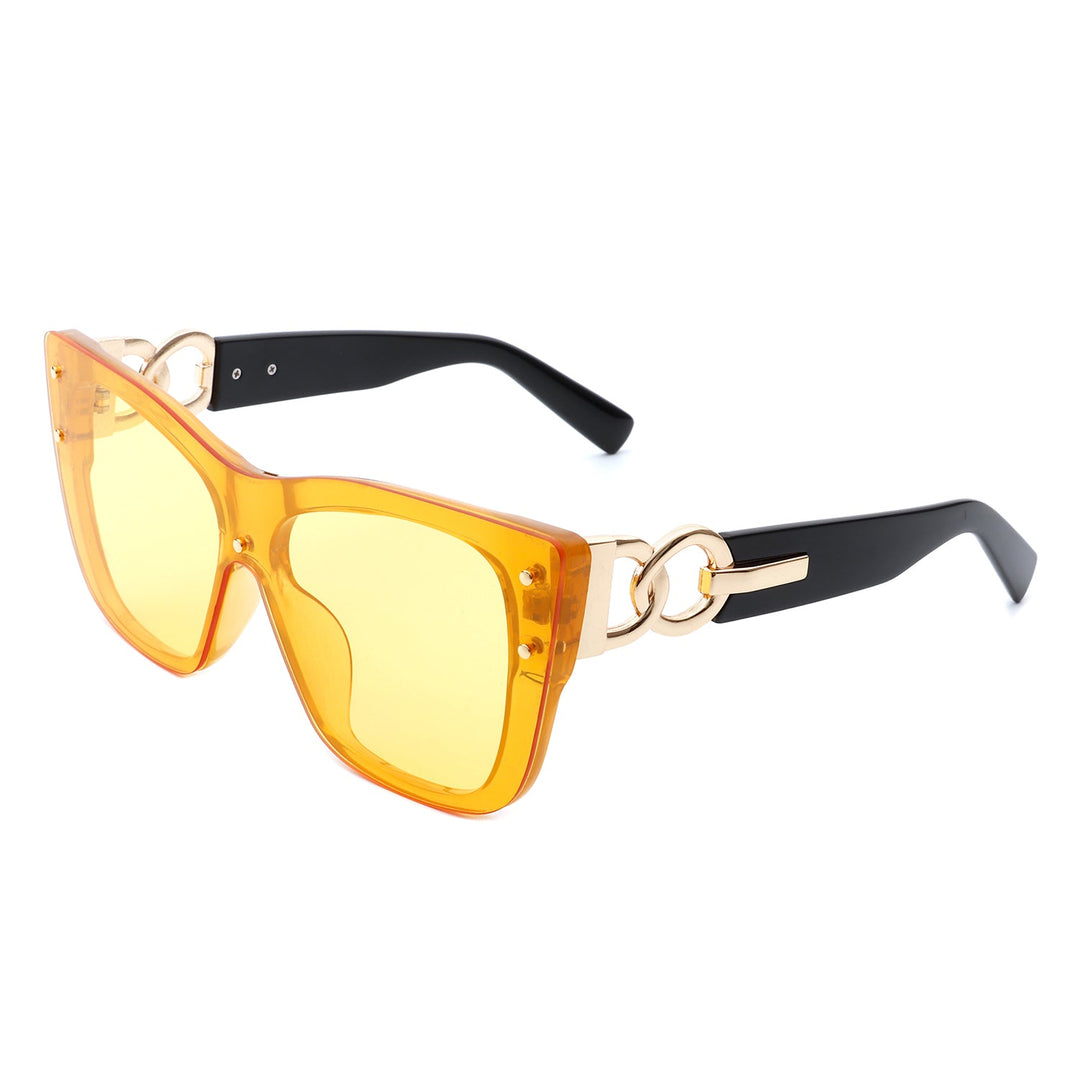 Windborn - Women Retro Square Tinted Cat Eye Fashion Sunglasses-10
