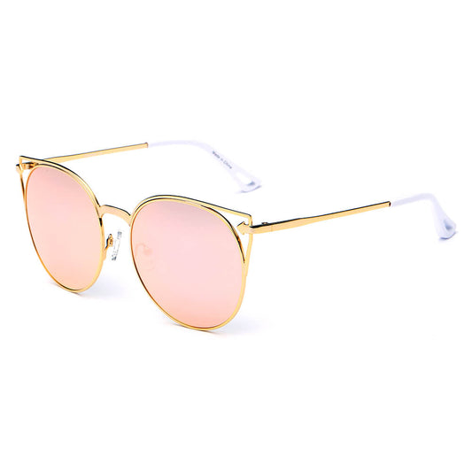 CLAYTON | Women Round Petite Cat Eye Sunglasses Circle - Scarvesnthangs
