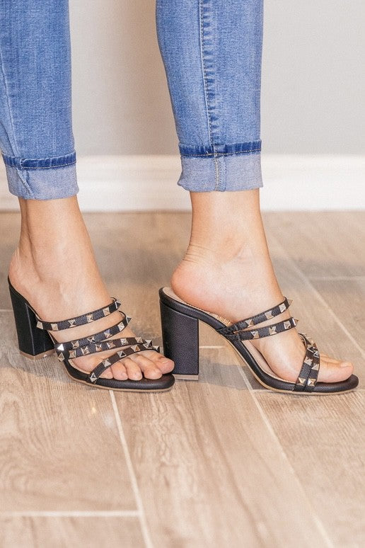 Carla 2 Black Strappy Heels - Scarvesnthangs