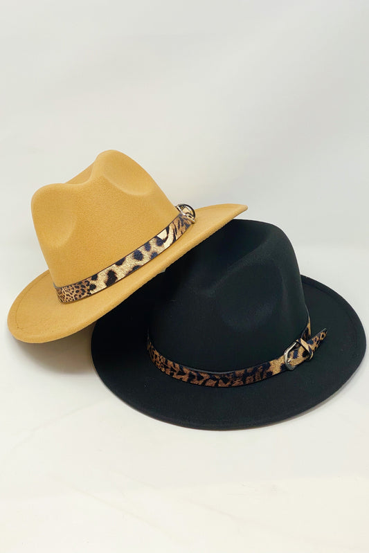 Leopard Band Fedora Hat - Scarvesnthangs