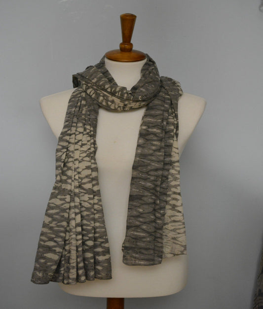 Naturally dyed cotton scarf-0