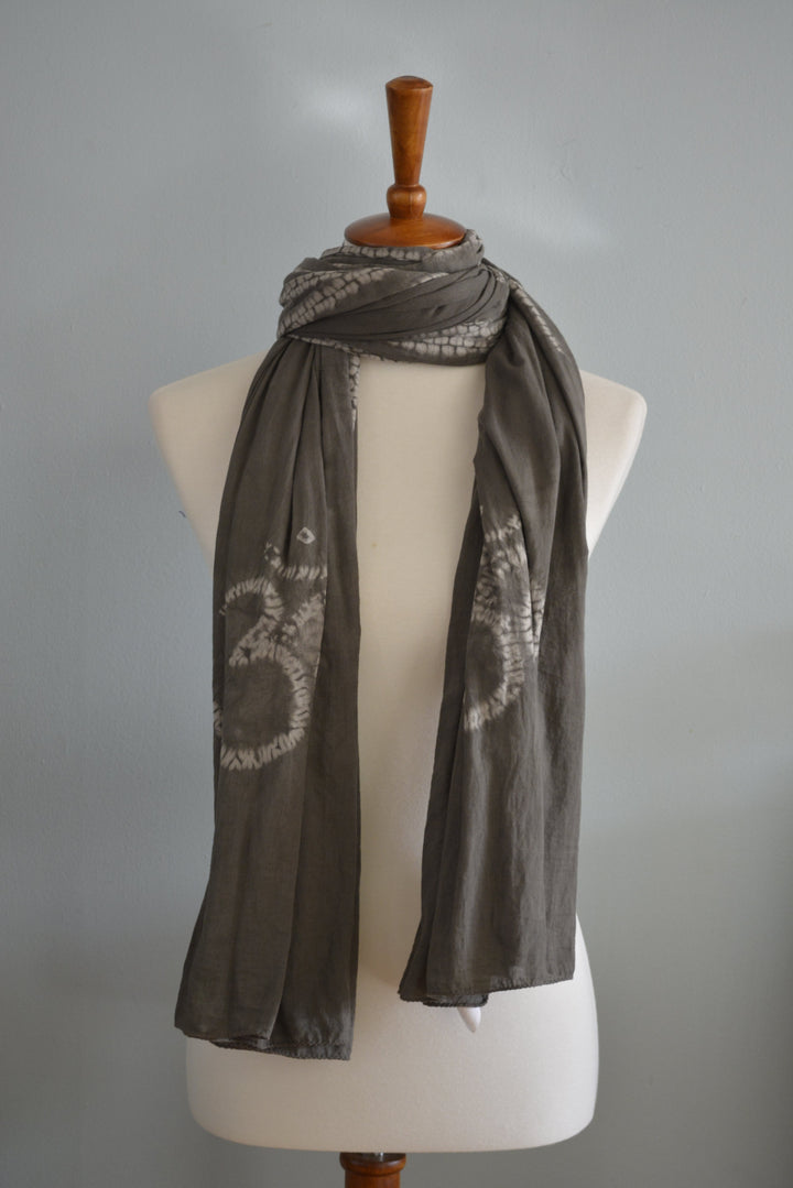 Naturally dyed cotton scarf-5