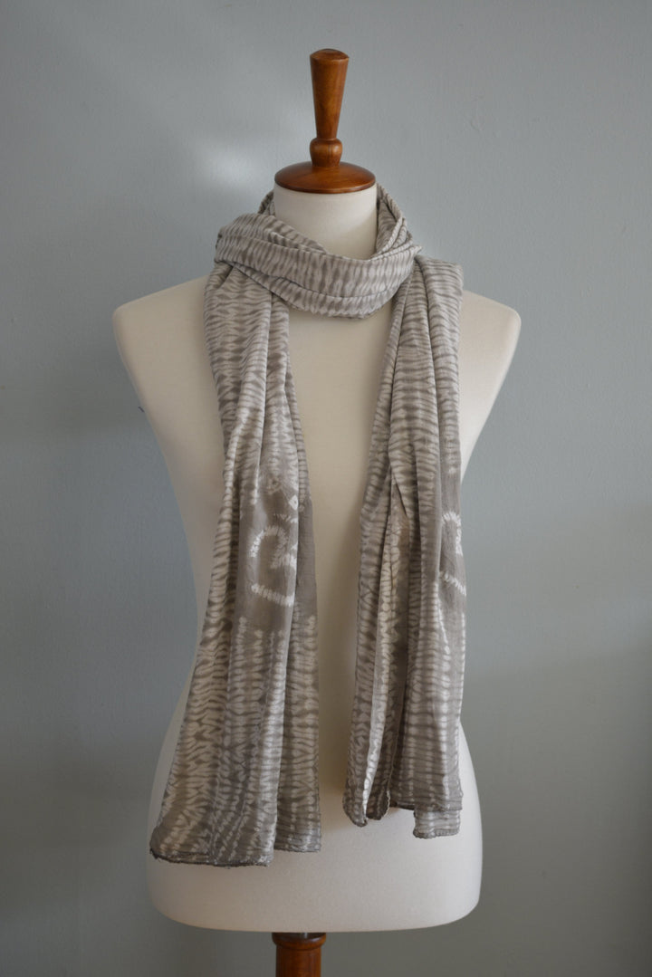 Naturally dyed cotton scarf-2