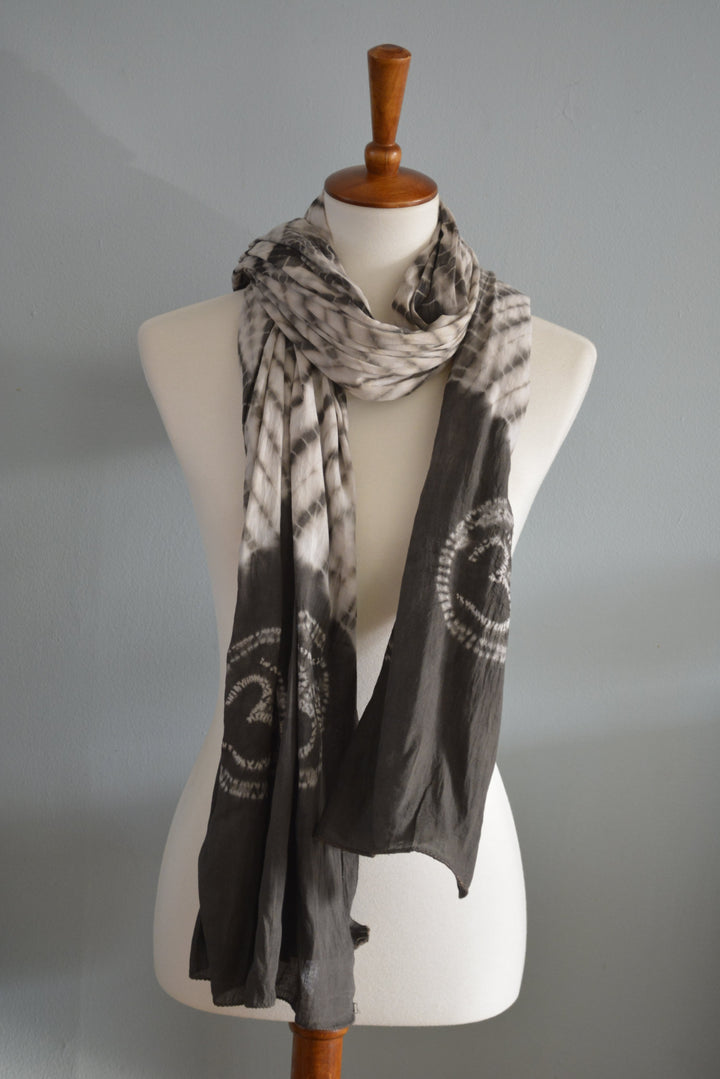 Naturally dyed cotton scarf-6
