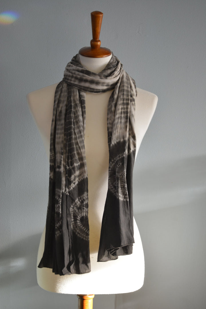 Naturally dyed cotton scarf-7