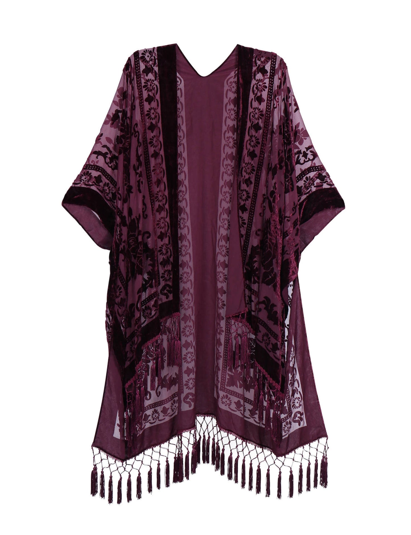 Elegant Boho Burnout Kimono-21