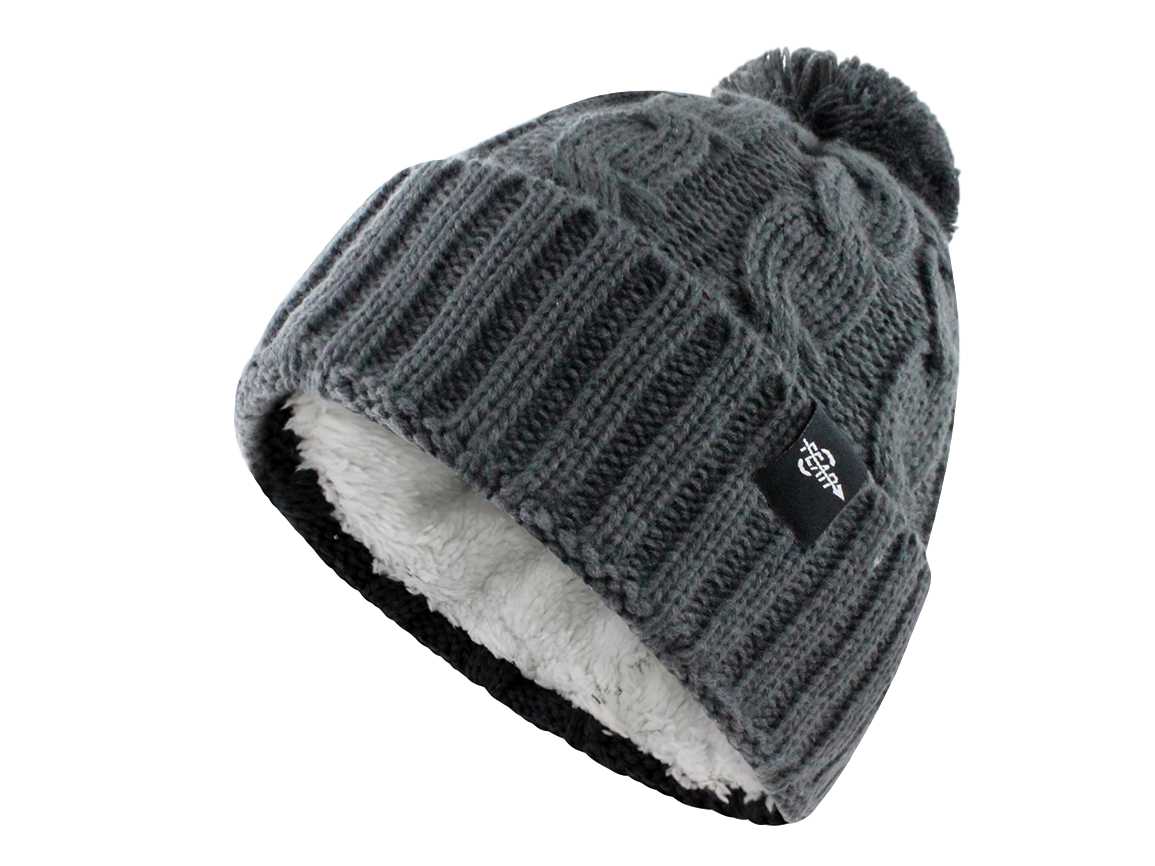 Fear0 NJ Warmest Plush Insulated Cuff Knit Pom Women Winter Beanie Hat-1