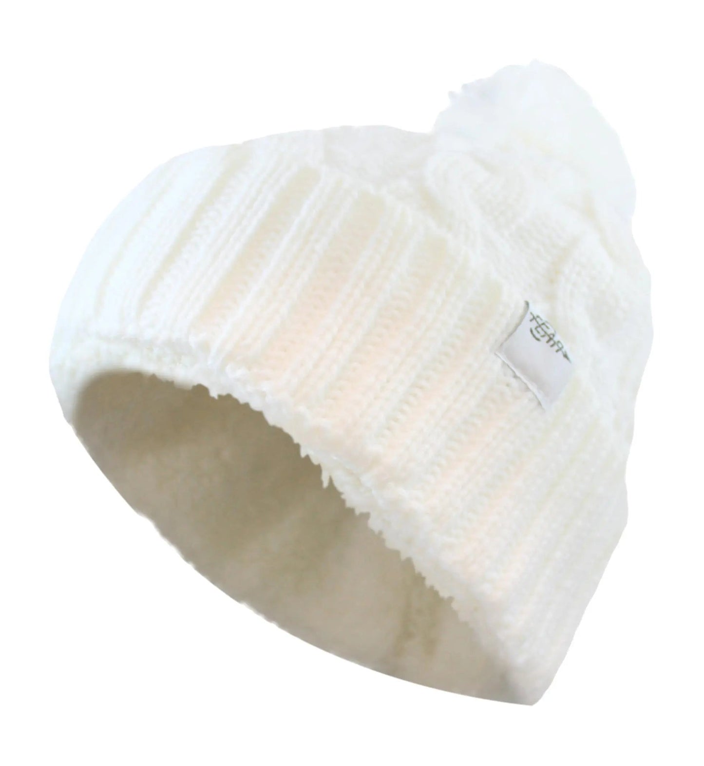 Fear0 NJ Warmest Plush Insulated Cuff Knit Pom Women Winter Beanie Hat-4