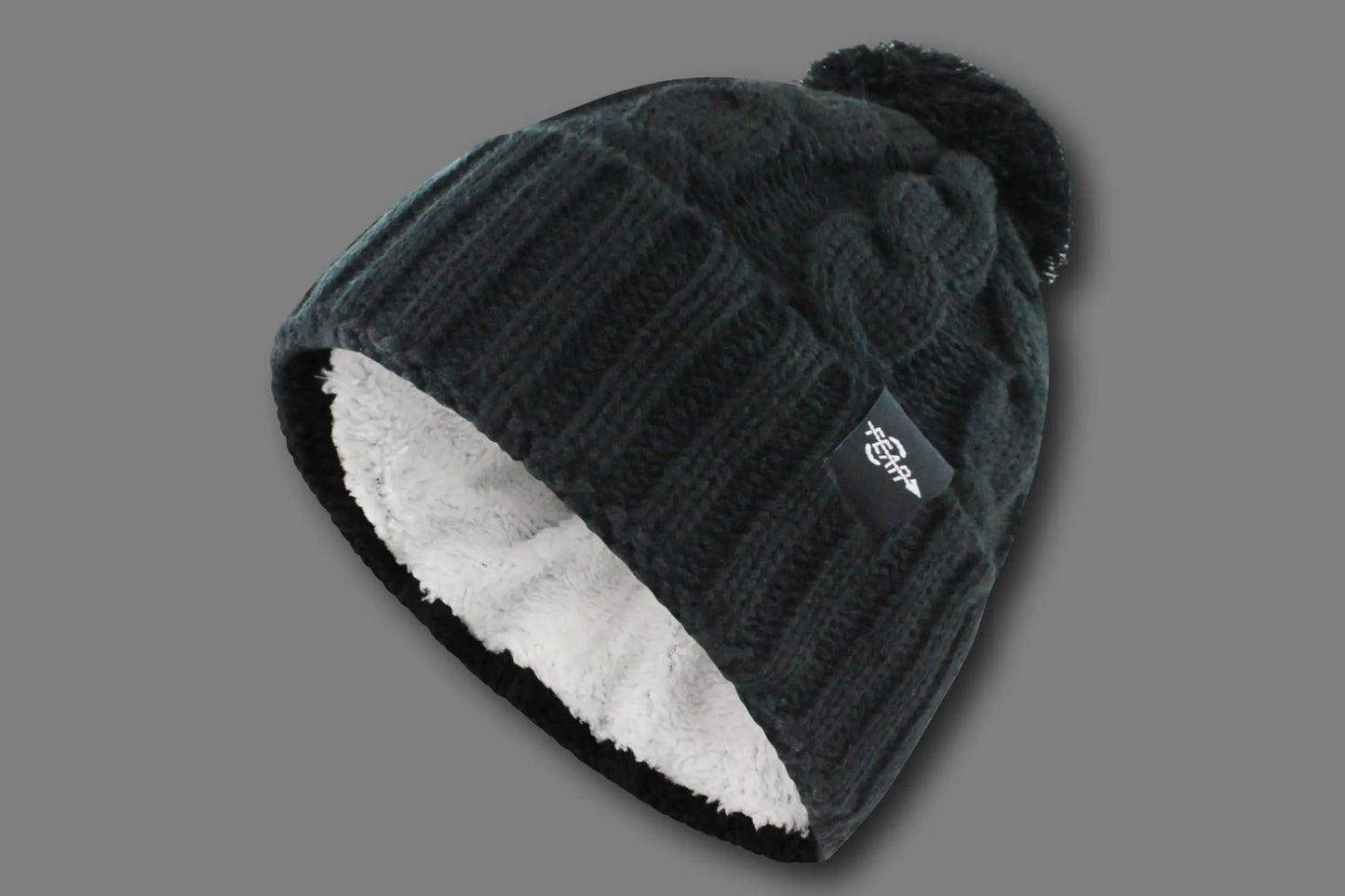 Fear0 NJ Warmest Plush Insulated Cuff Knit Pom Women Winter Beanie Hat-5