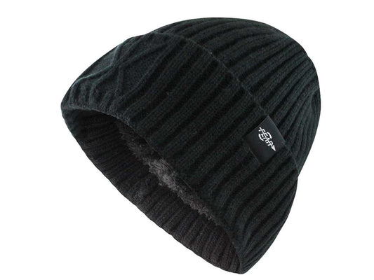 Fear0 NJ Warmest Watch Cap Black Plush Insulated Tactical Beanie Hat-0
