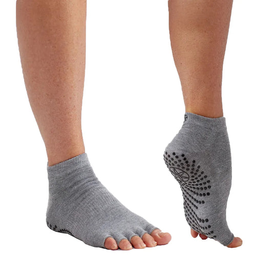 Gaiam Grippy Toeless Yoga Socks - Natural Feel, Nonslip Balance - Scarvesnthangs