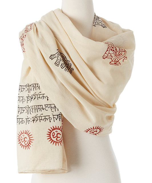 Ganesha blessing Mantra Prayer Shawl - Scarvesnthangs