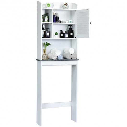 3-Tier Bathroom Over-the-toilet Storage Cabinet with Adjustable Shelves - Scarvesnthangs