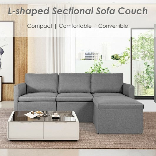 Convertible L-Shaped Sectional Sofa Couch with Reversible Chaise-Green - Scarvesnthangs