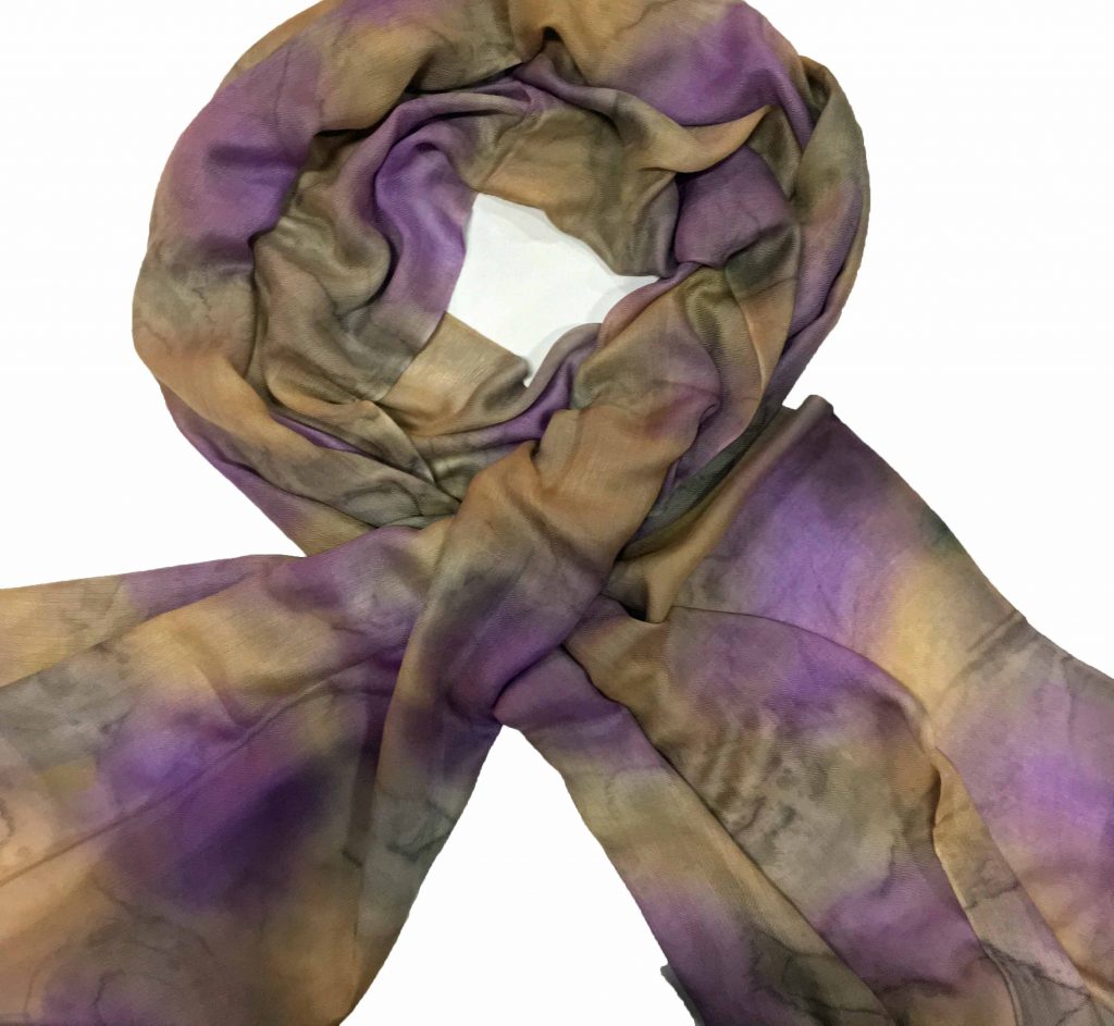 Lilac Modal Silk Hand Painted Watercolor Scarf - Scarvesnthangs