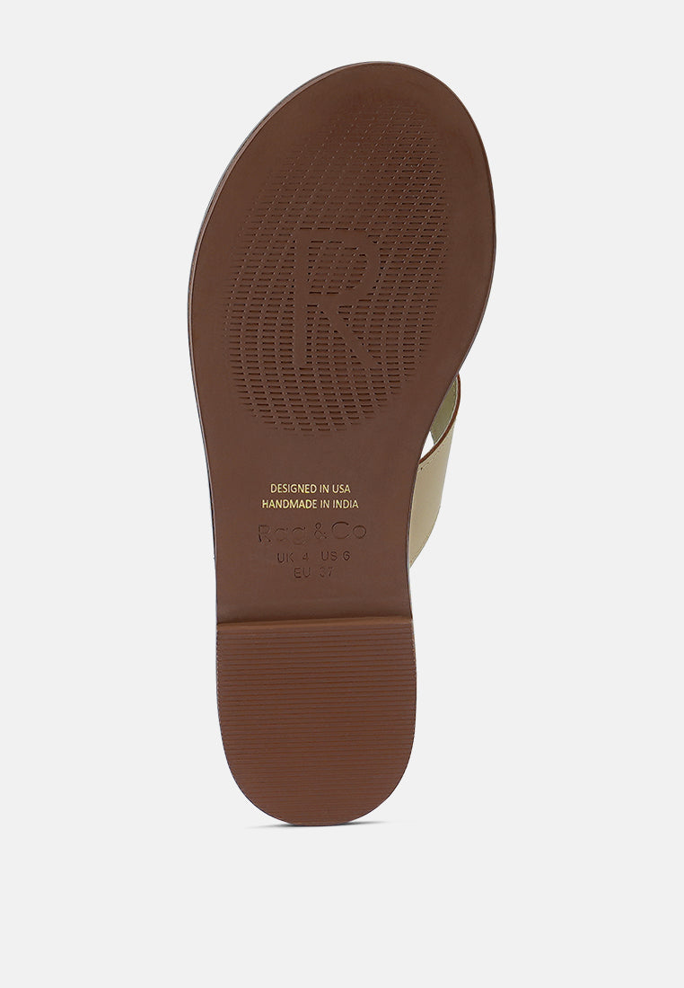 kathleen buckle embellished slip on thong sandals-6