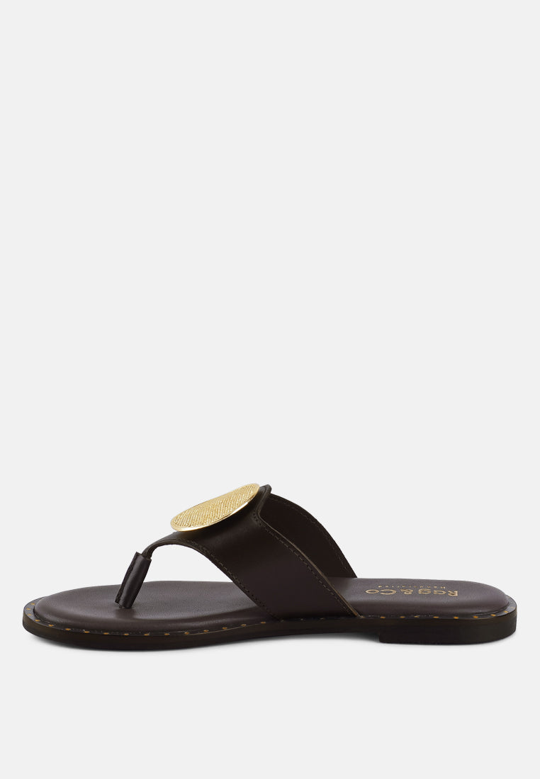 kathleen buckle embellished slip on thong sandals-10