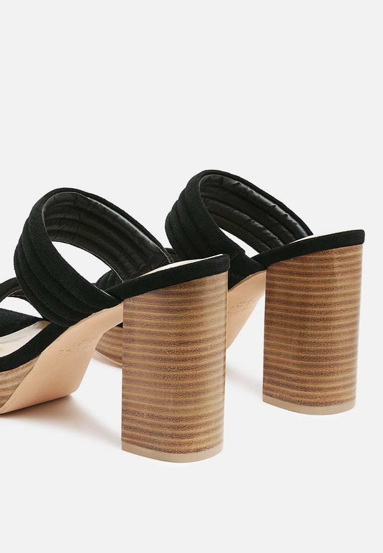 mille-feux suede slip-on block heeled sandal-2