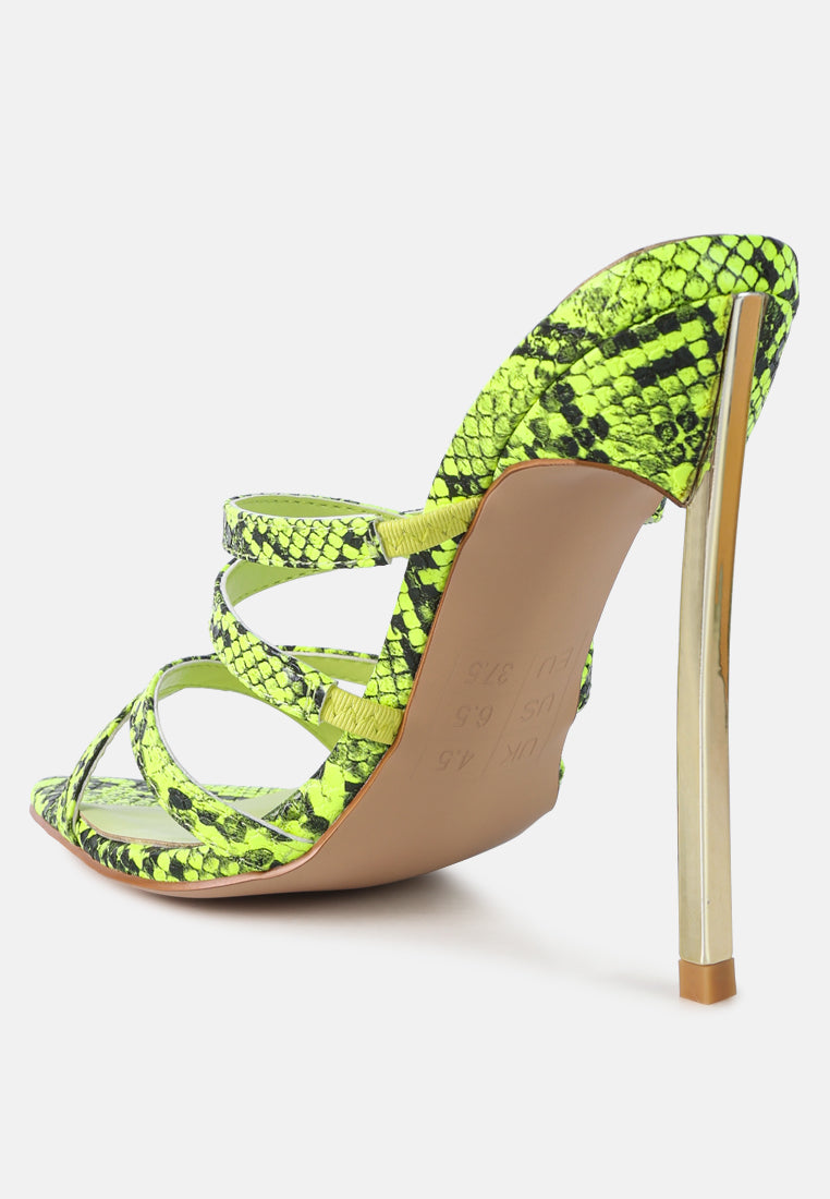 nightclub high heeled neon animal sandals-12