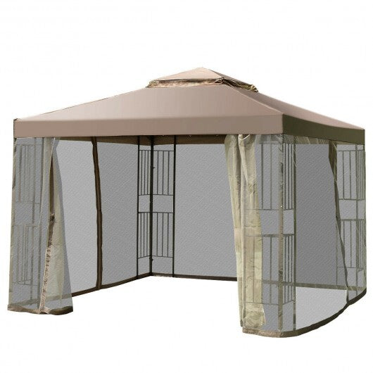10 Feet x 10 Feet Awning Patio Screw-free Structure Canopy Tent - Scarvesnthangs