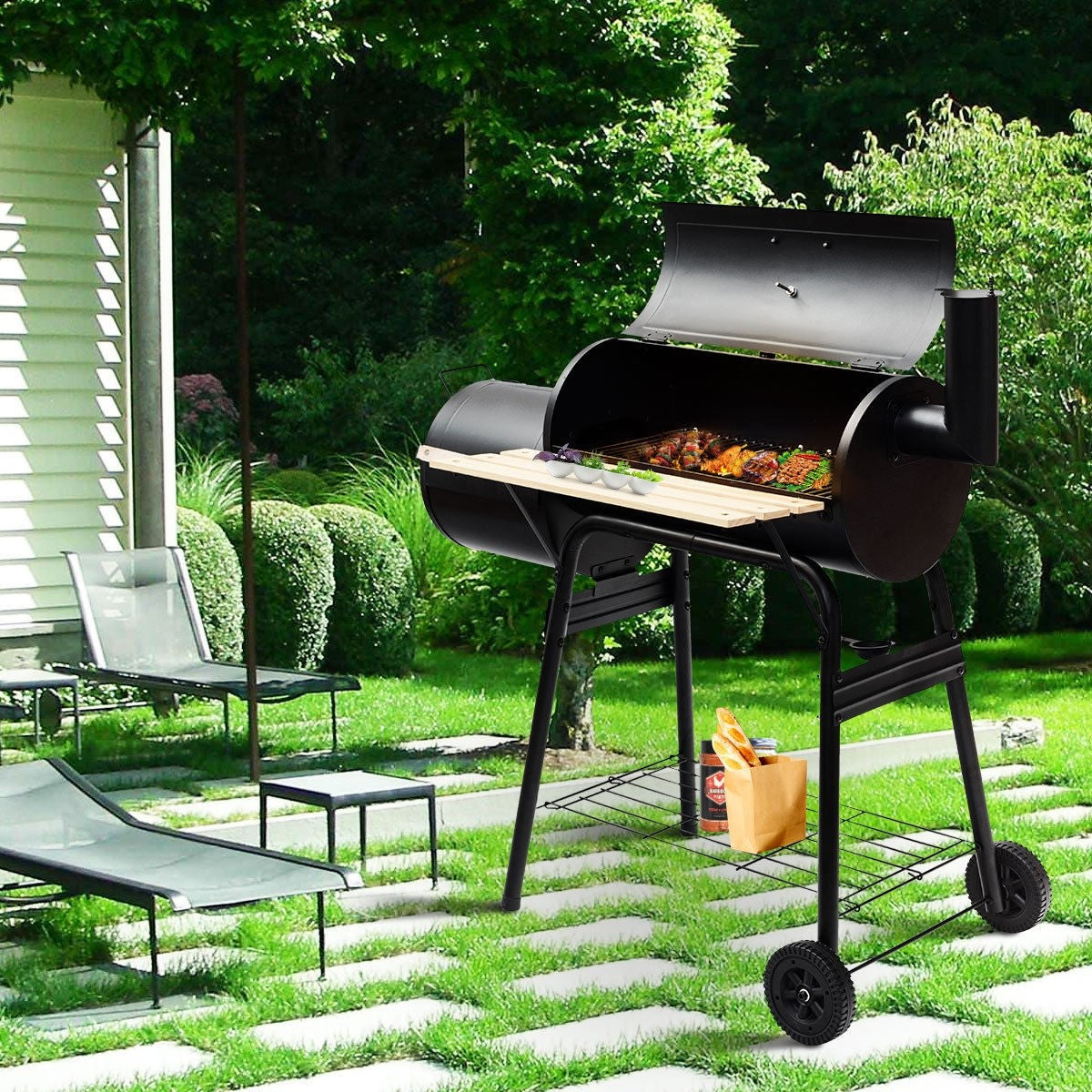 Outdoor BBQ Grill Barbecue Pit Patio Cooker - Scarvesnthangs