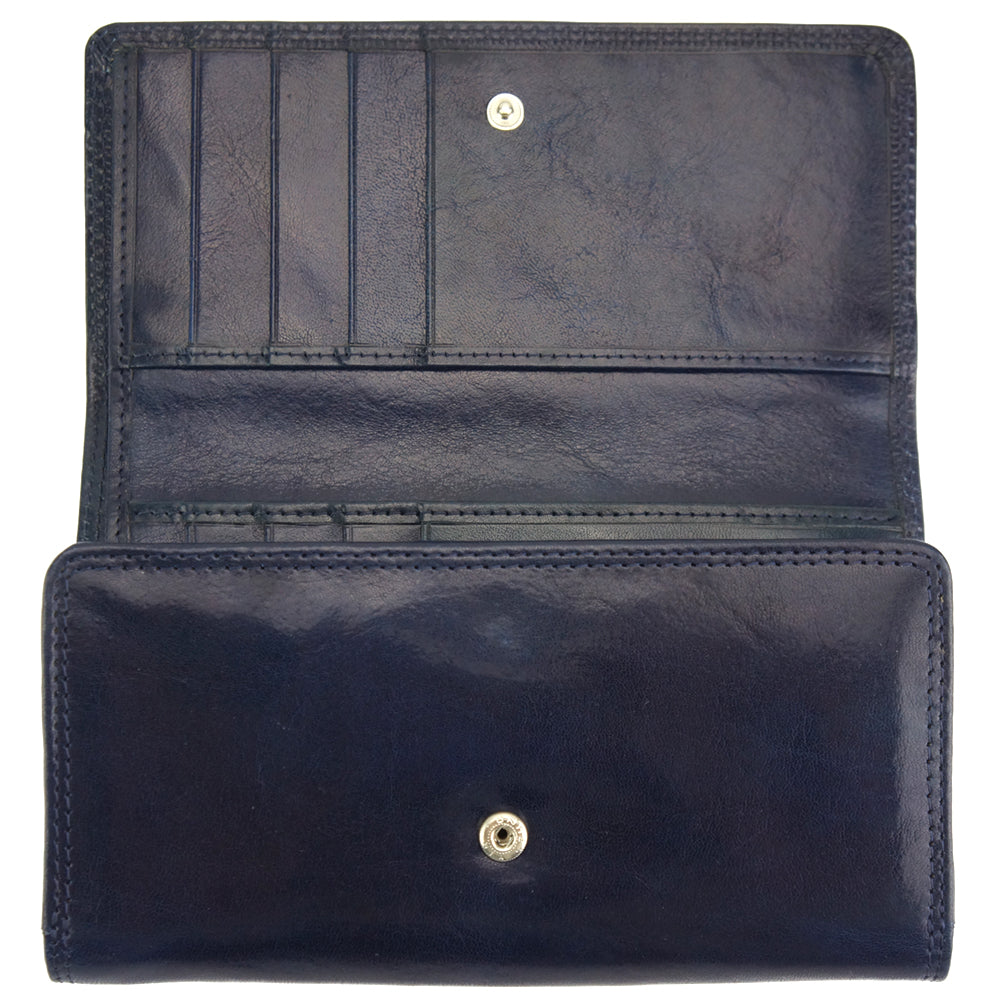 Aurora V leather wallet - Scarvesnthangs