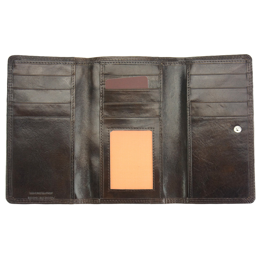 Aurora V leather wallet - Scarvesnthangs