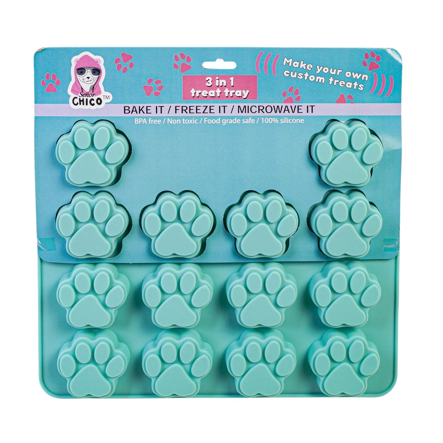 Paw Print 3 in 1 Silicone Baking Treat Tray-3