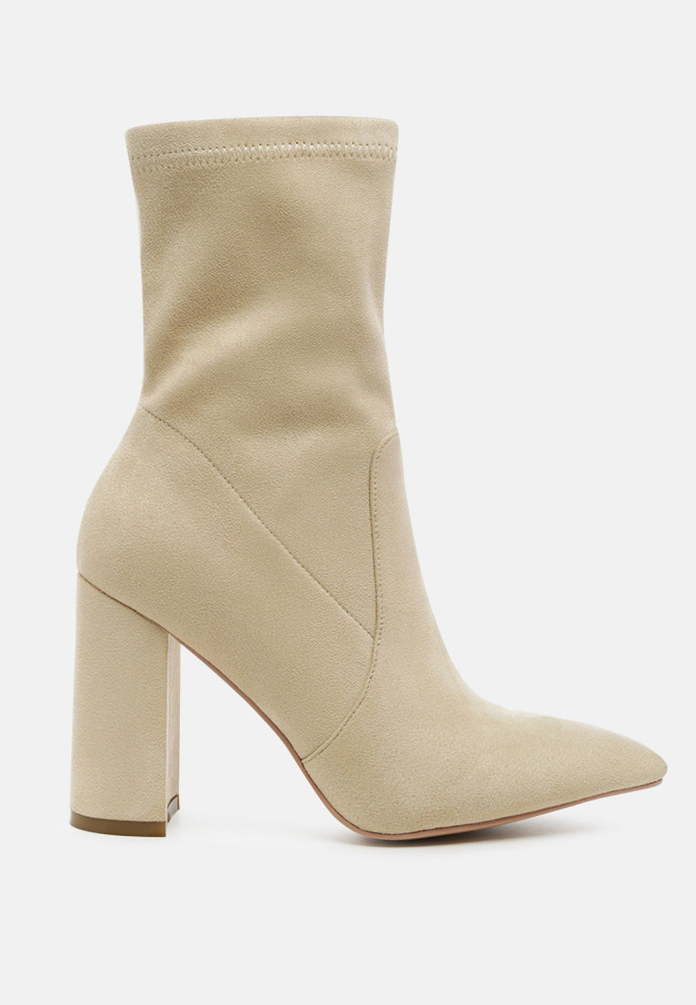 zahara faux suede block heeled boots-0