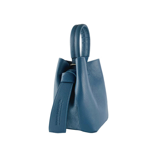 RB1006P | Women's Bucket Bag with Shoulder Bag in Genuine Leather | 16 x 14 x 21 cm-0
