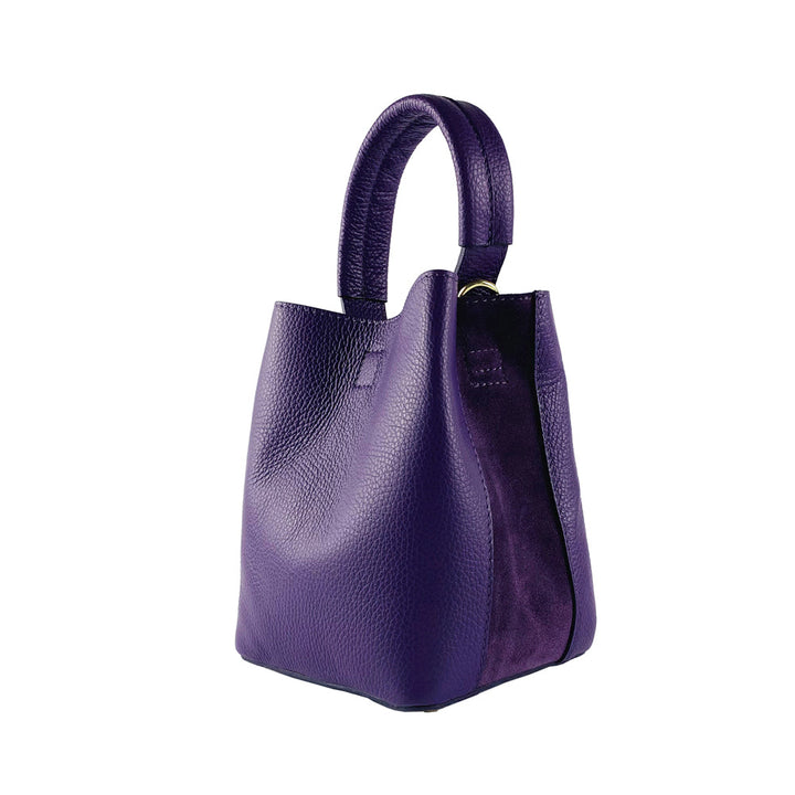 RB1006Y | Women's Bucket Bag with Shoulder Bag in Genuine Leather | 16 x 14 x 21 cm-2