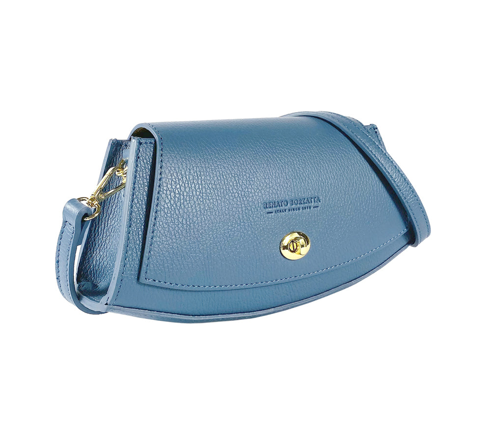 RB1009P | Woman Shoulder Bag in Genuine Leather | 20 x 15 x 9 cm-0