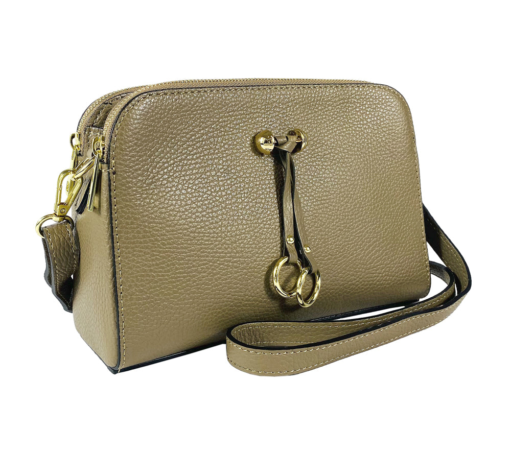 RB1011AQ | Women's Shoulder Bag in Genuine Leather | 25 x 17 x 10 cm-0