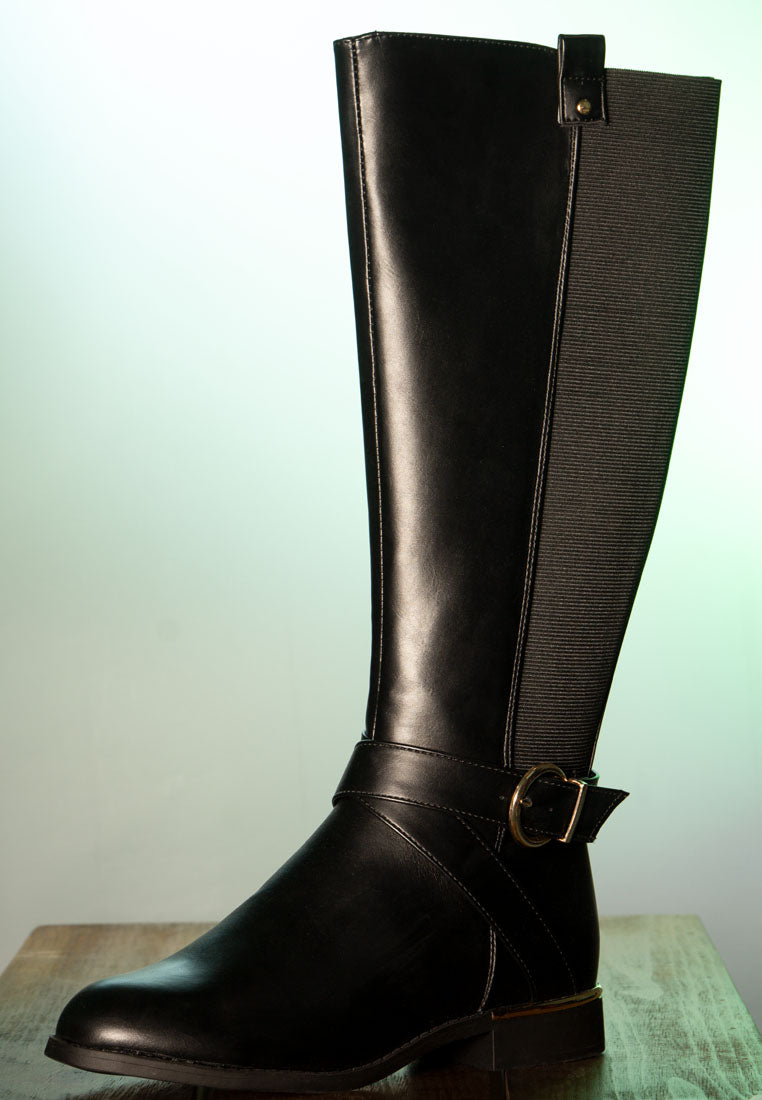 snowd belt embellished knee high boots-7