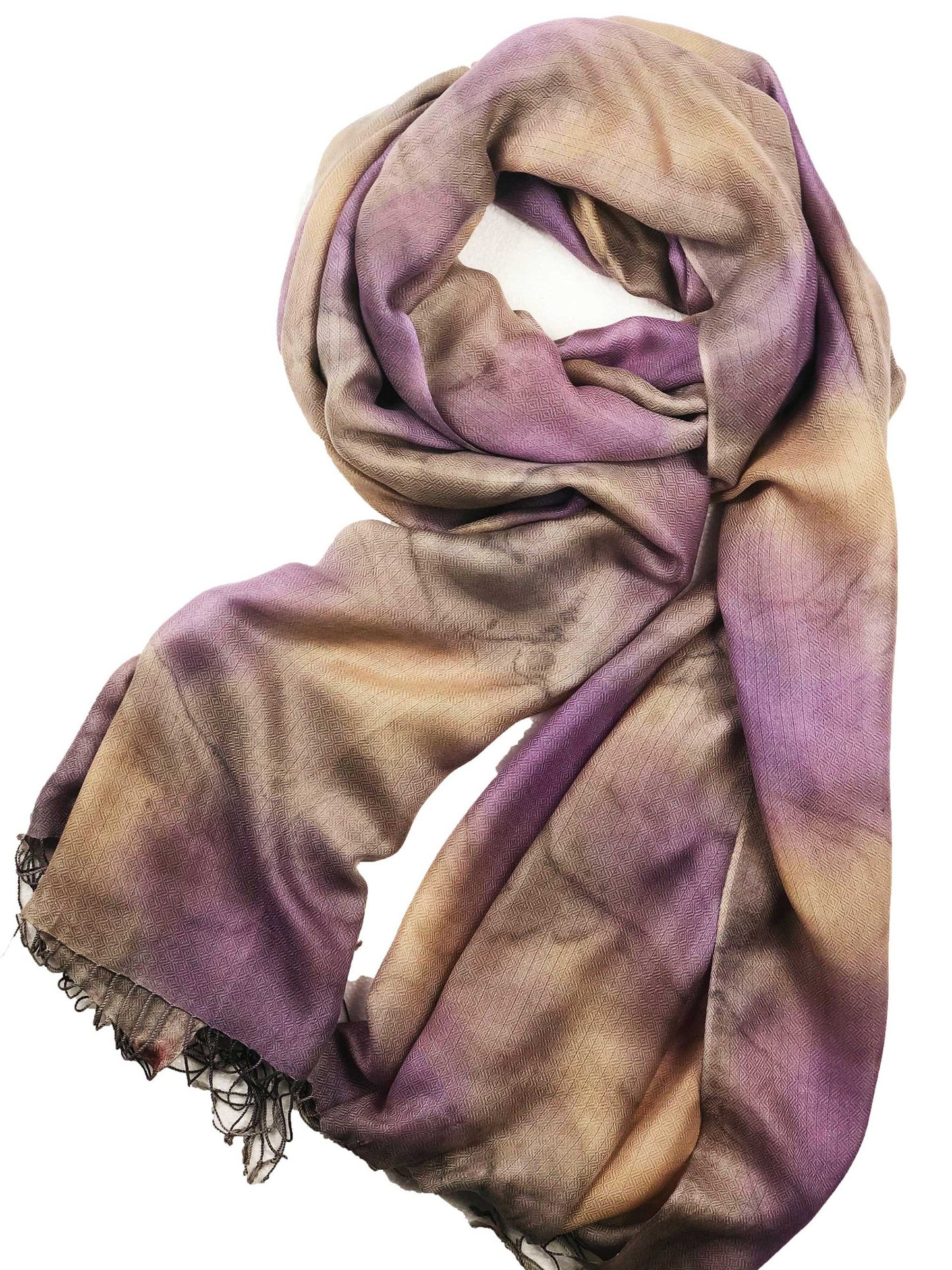 Lilac Modal Silk Hand Painted Watercolor Scarf - Scarvesnthangs