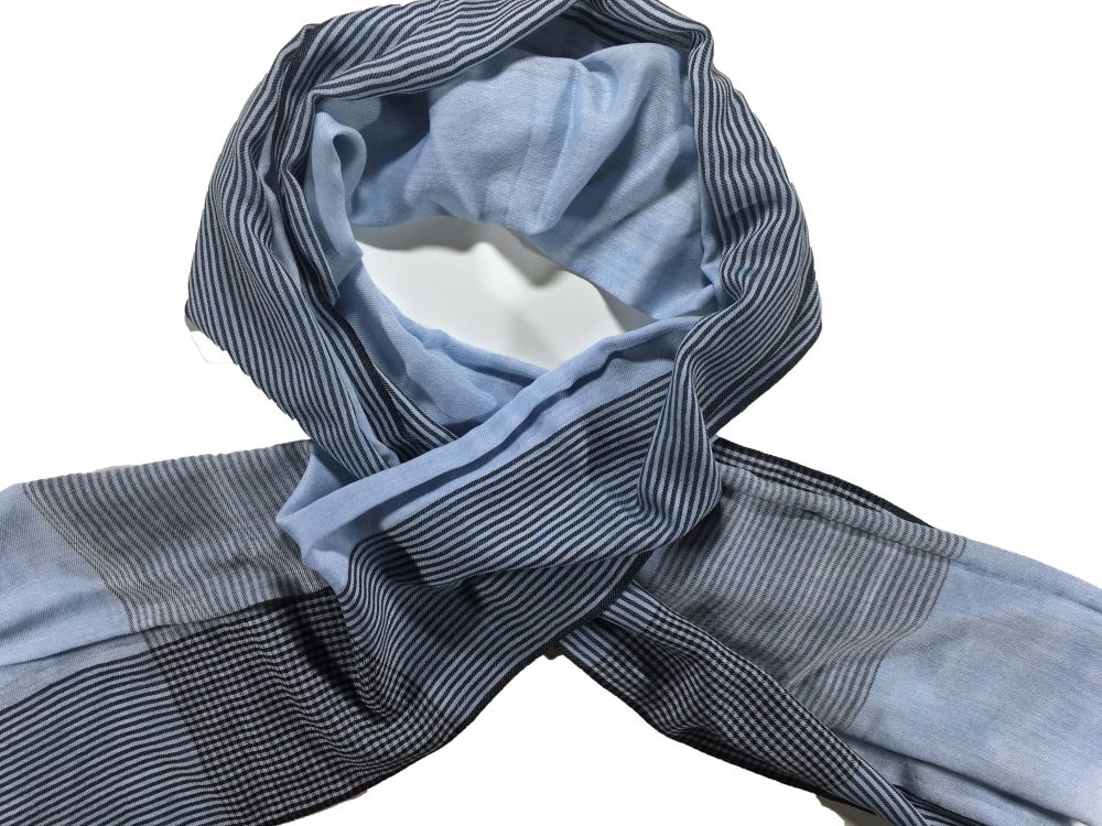 Light Blue Classic Plaid Scarf-1